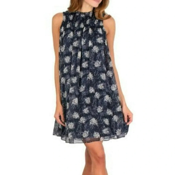 Joie Thelen Mini Swing Dress Baltic Print JE6000PR Sz S - Picture 7 of 11